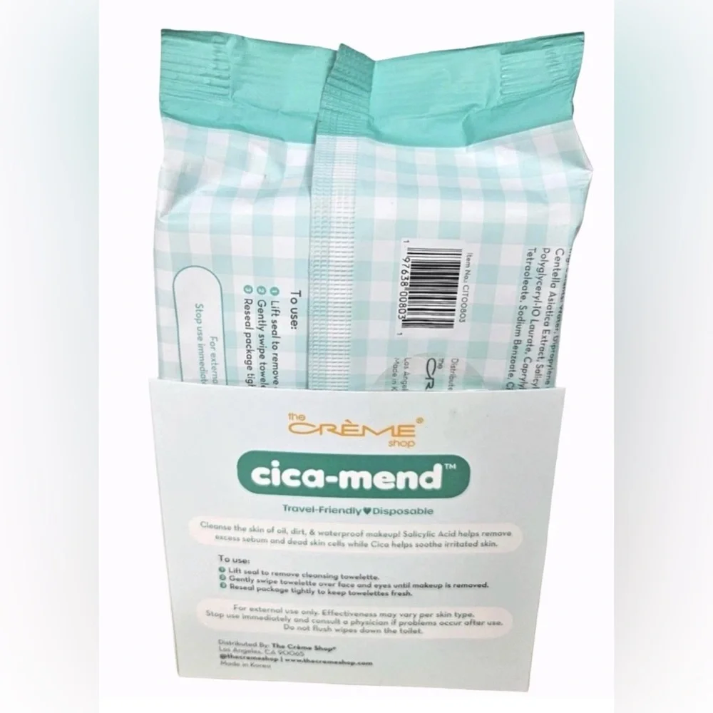 The Creme Shop Cina-Mend 60 Count Blemish Cleansing Towelettes New in Packaging